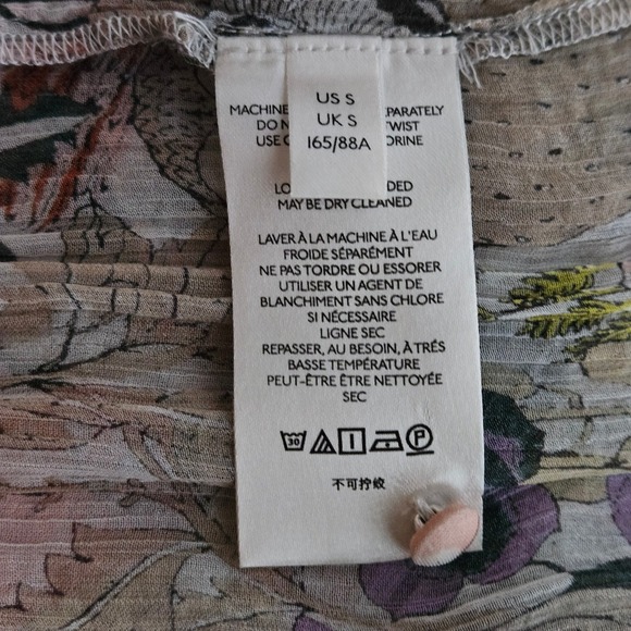 Anthropologie Whimsical The Marais Printed Tiered Chiffon Maxi Dress S - Picture 6 of 9